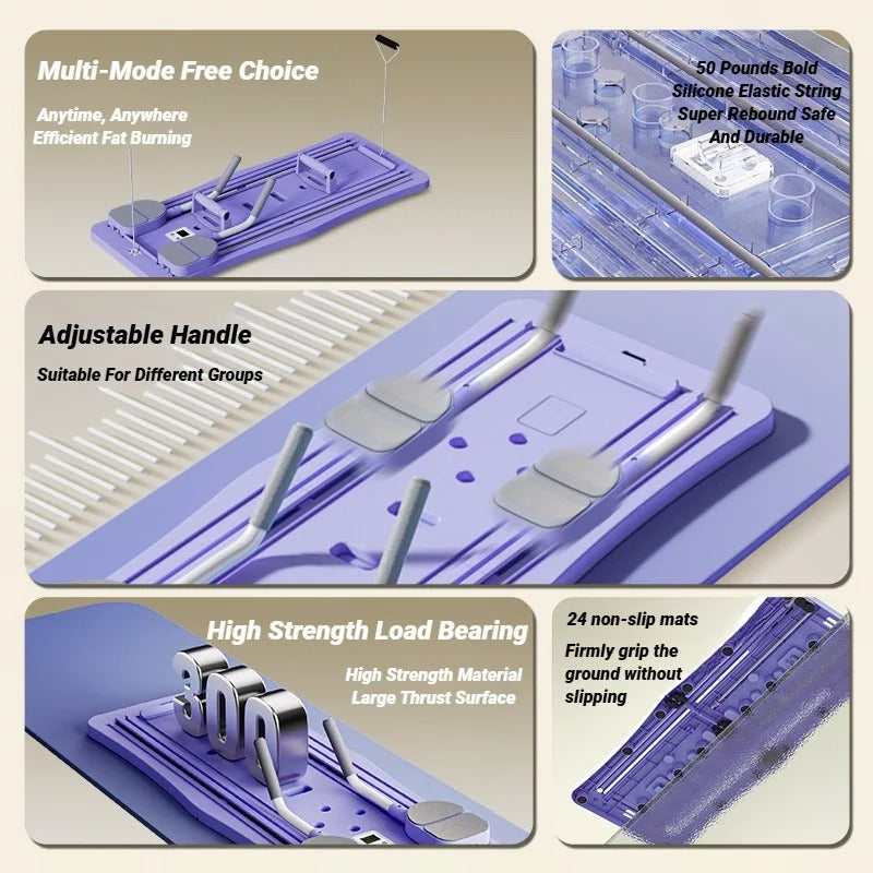 Multi-Use Fitness Wheel and Board for Home Workouts, Full Body Training Equipment for Men and Women